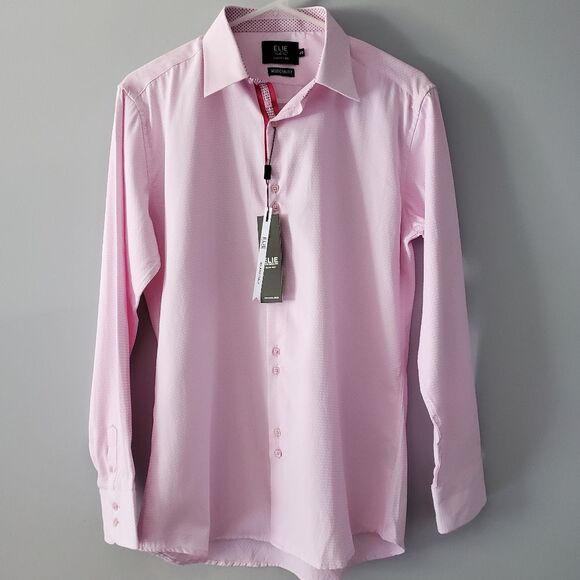 Elie Balleh Collection Modern Fit Pink Button-down Dress Shirt Size 20 - Picture 1 of 9